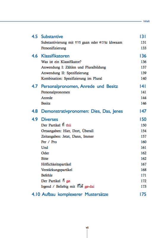 Substantive, Klassifikatoren und Pronomen im Thai – Thai Basisbuch