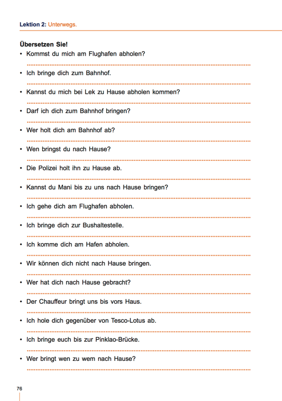 Thai Übersetzung zu abholen und bringen - Thai Konversation Band1