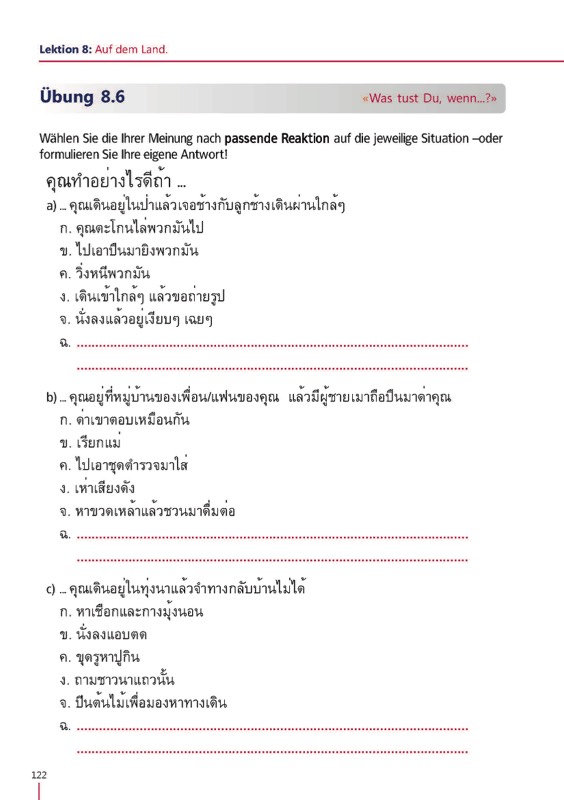 Übung zu speziellen Situationen in Thailand - Thai Konversation 3